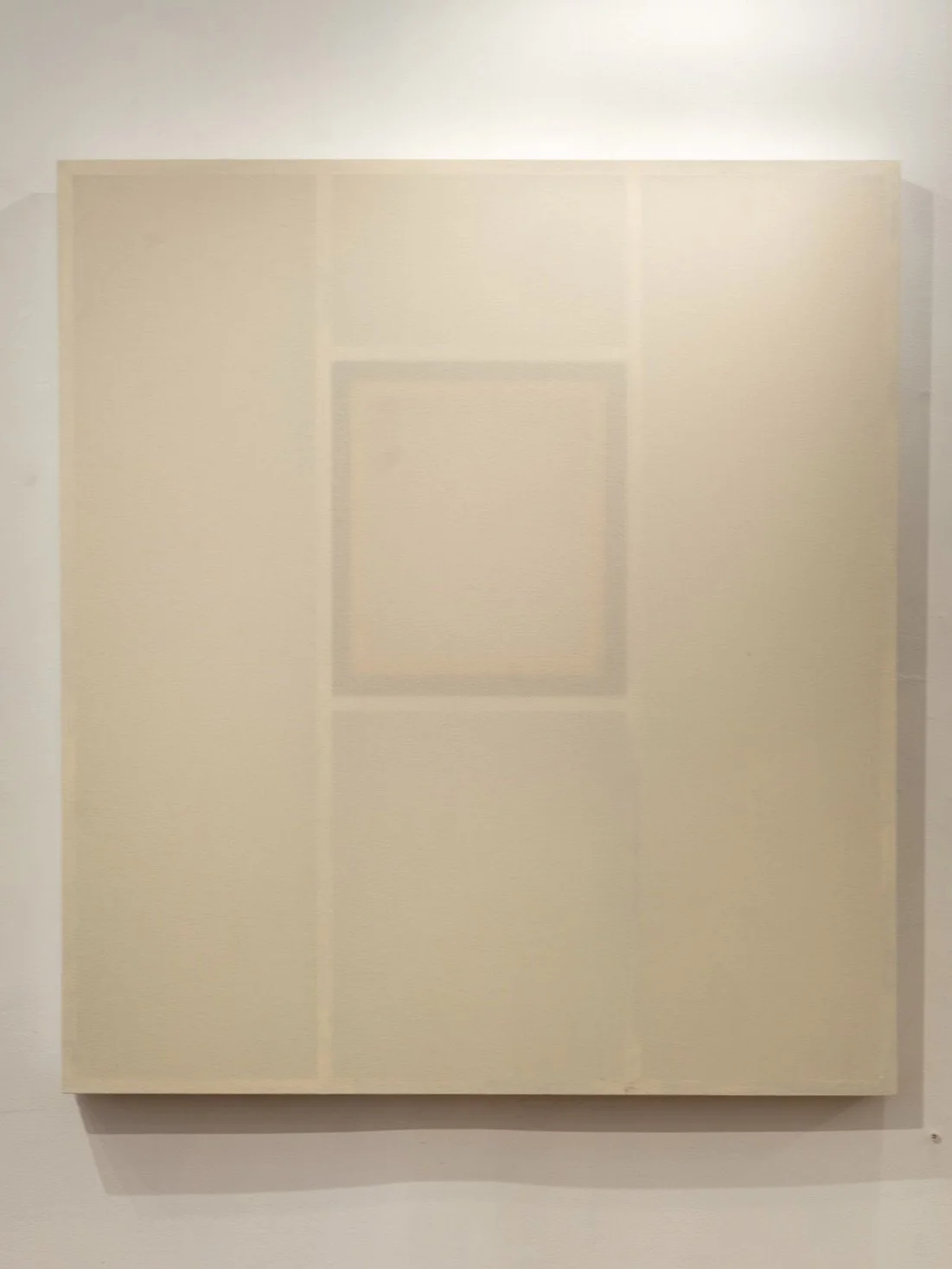 Constructed Painting 3 (slow) | 2026 | 46" x 41 3/8" | muslin, wood, acrylic