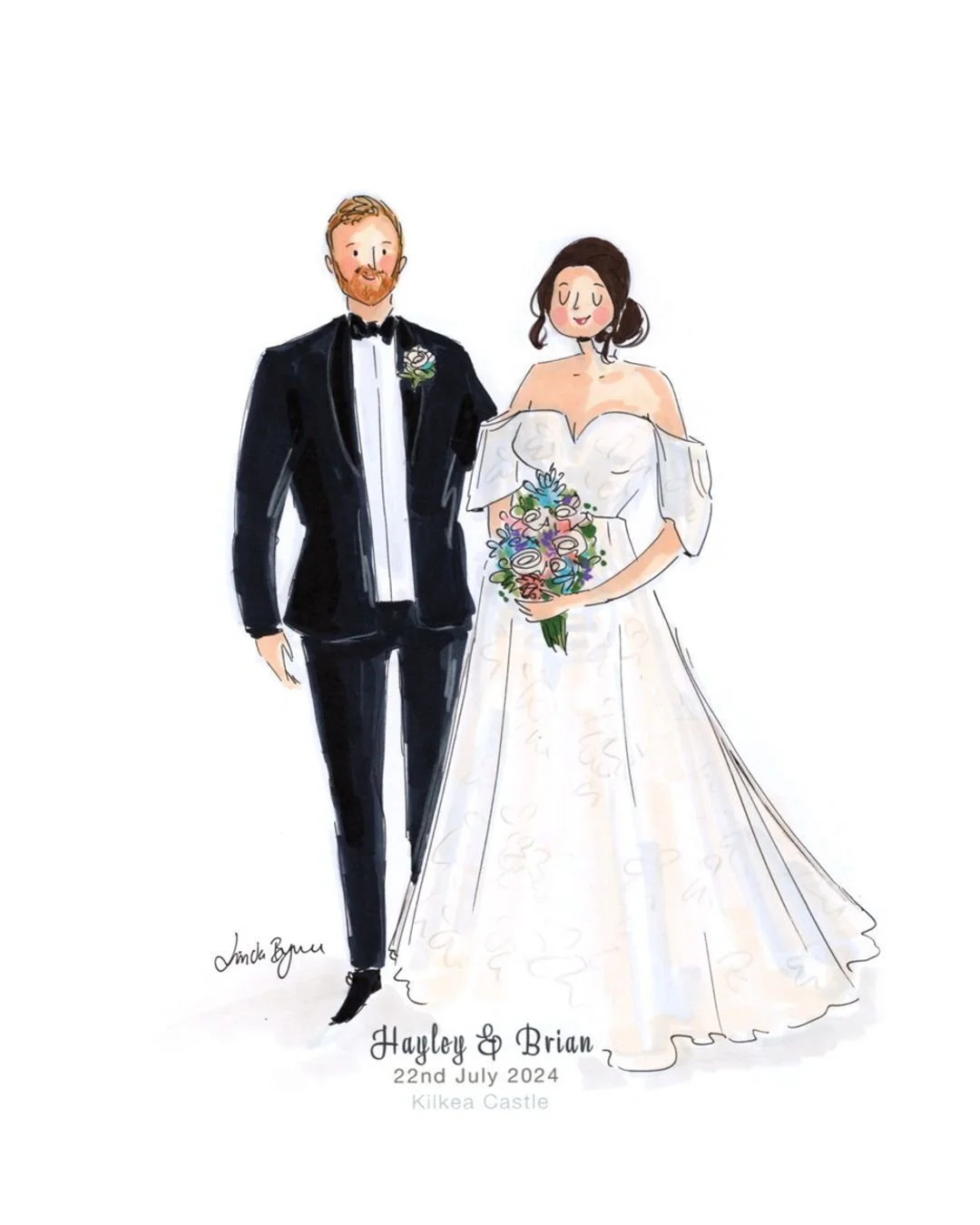 What did this lovely couple say after their big day? 

✨ &quot;Even weeks later, people are still talking about how much fun they had and how special those portraits are. Linda added a truly unique and memorable touch to our day - we can't recommend 