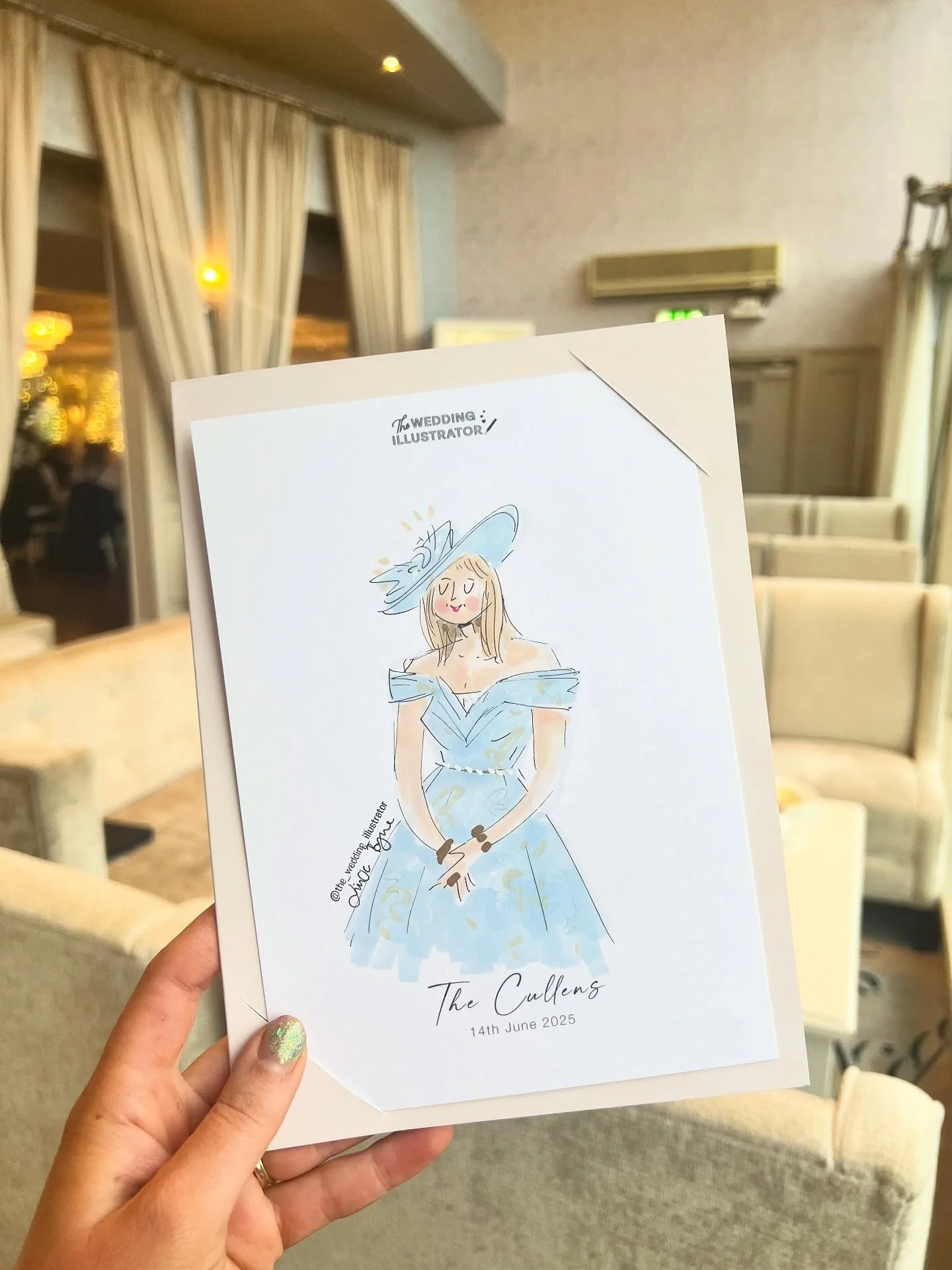 A peek at some guests from Shannon &amp; Chris&rsquo; wedding back in June ✍🏼☀️

#liveillustration #liveguestportraits #theweddingillustrator #liveeventartist