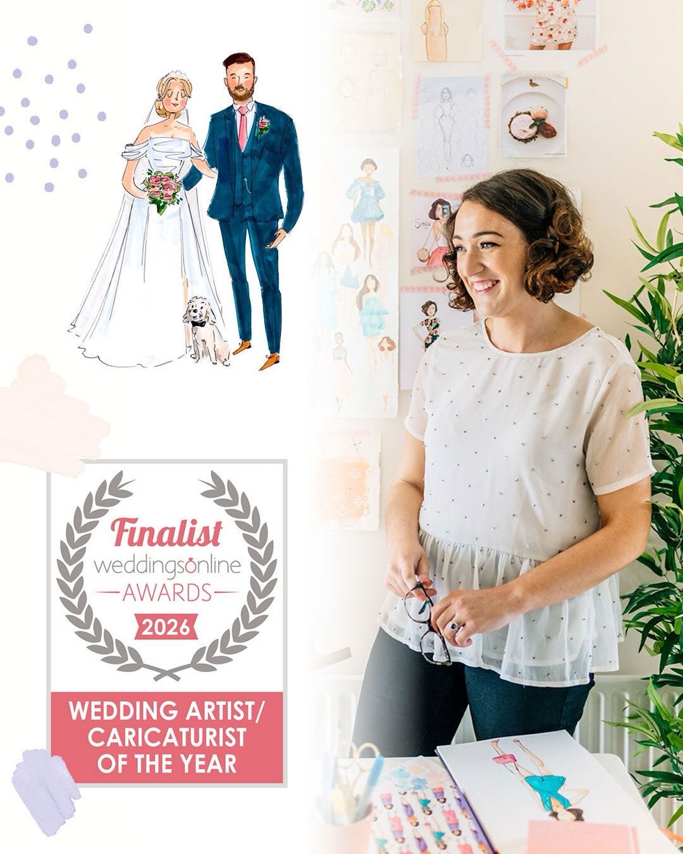✨ It&rsquo;s officially award season! ✨ I&rsquo;m over the moon to share that I&rsquo;m a finalist for &ldquo;Wedding Artist / Caricaturist of the Year 2026&rdquo; with the wonderful @weddingsonline 🖌️💍

I&rsquo;ve had the joy of collaborating with