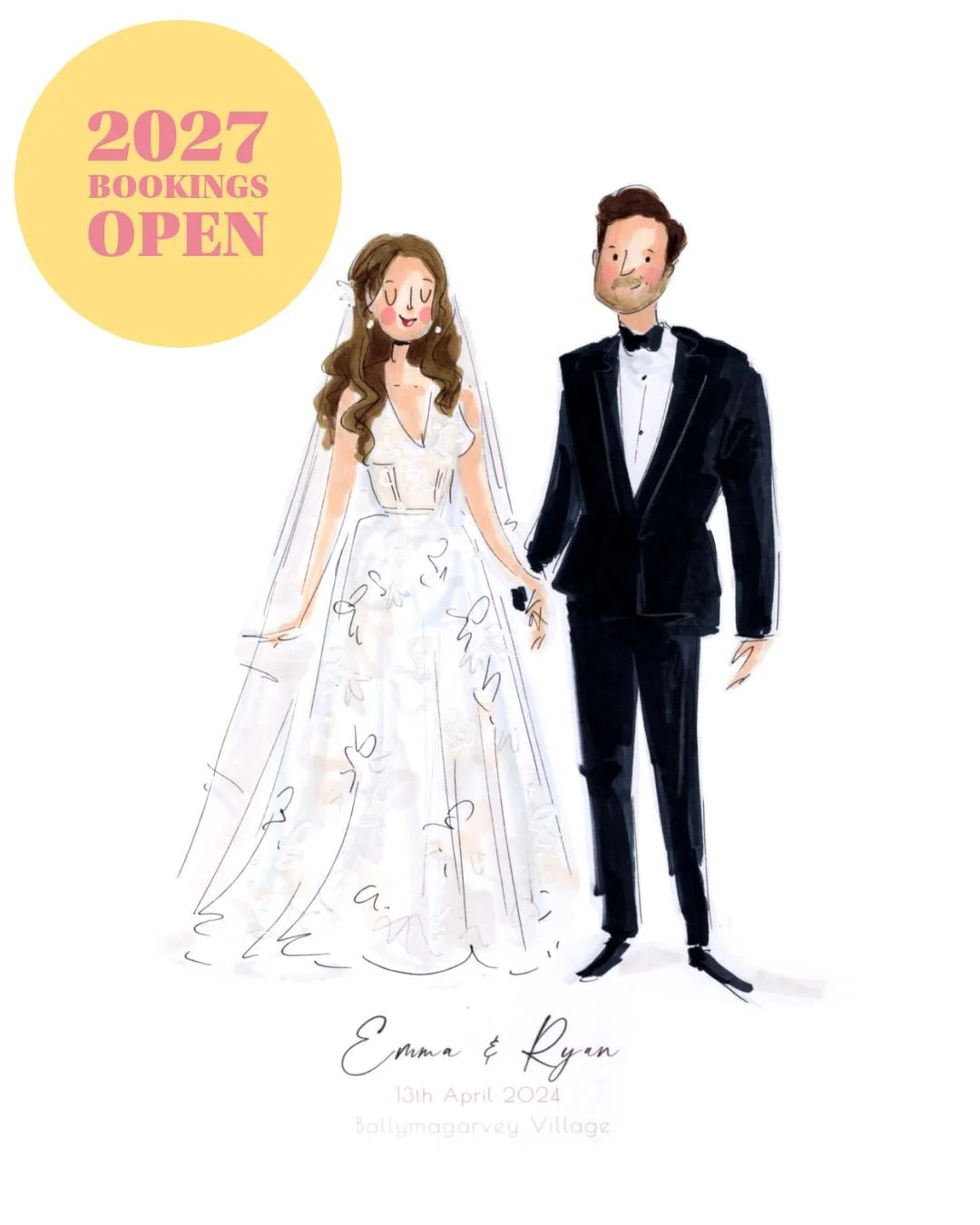 🎉 2027 BOOKINGS ARE OFFICIALLY OPEN 🎉

My 2027 diary is now open for wedding bookings! It quietly opened to my email subscribers last week, and some of those popular summer dates have already been snapped up 👀

If you&rsquo;re planning a 2027 cele