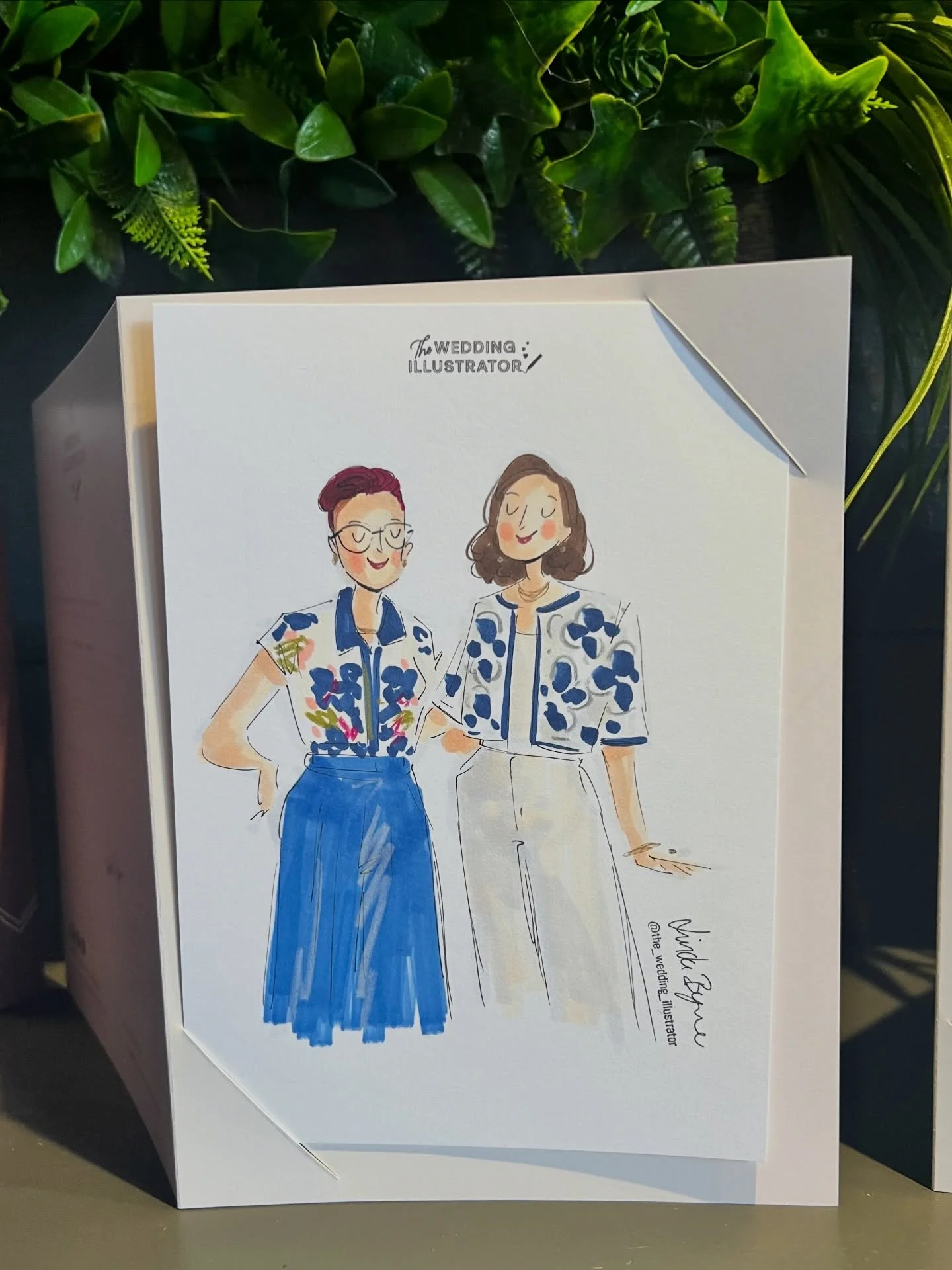 Some of the lovely guests who attended Dylan &amp; Maryanne&rsquo;s wedding celebrations last week 🍃✏️✨ 

Spot any familiar faces?! 

#liveeventillustration #brandactivation #guestportraits #theweddingillustrator