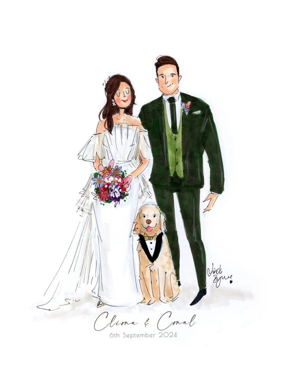 I was delighted to get an email from @onefabday to let me know I&rsquo;ve been featured on an article about Cliona &amp; Conals wedding day &hearts;️✨I really love this one ✏️ 

Link to feature in my stories 👆
📸 @katshootsweddings