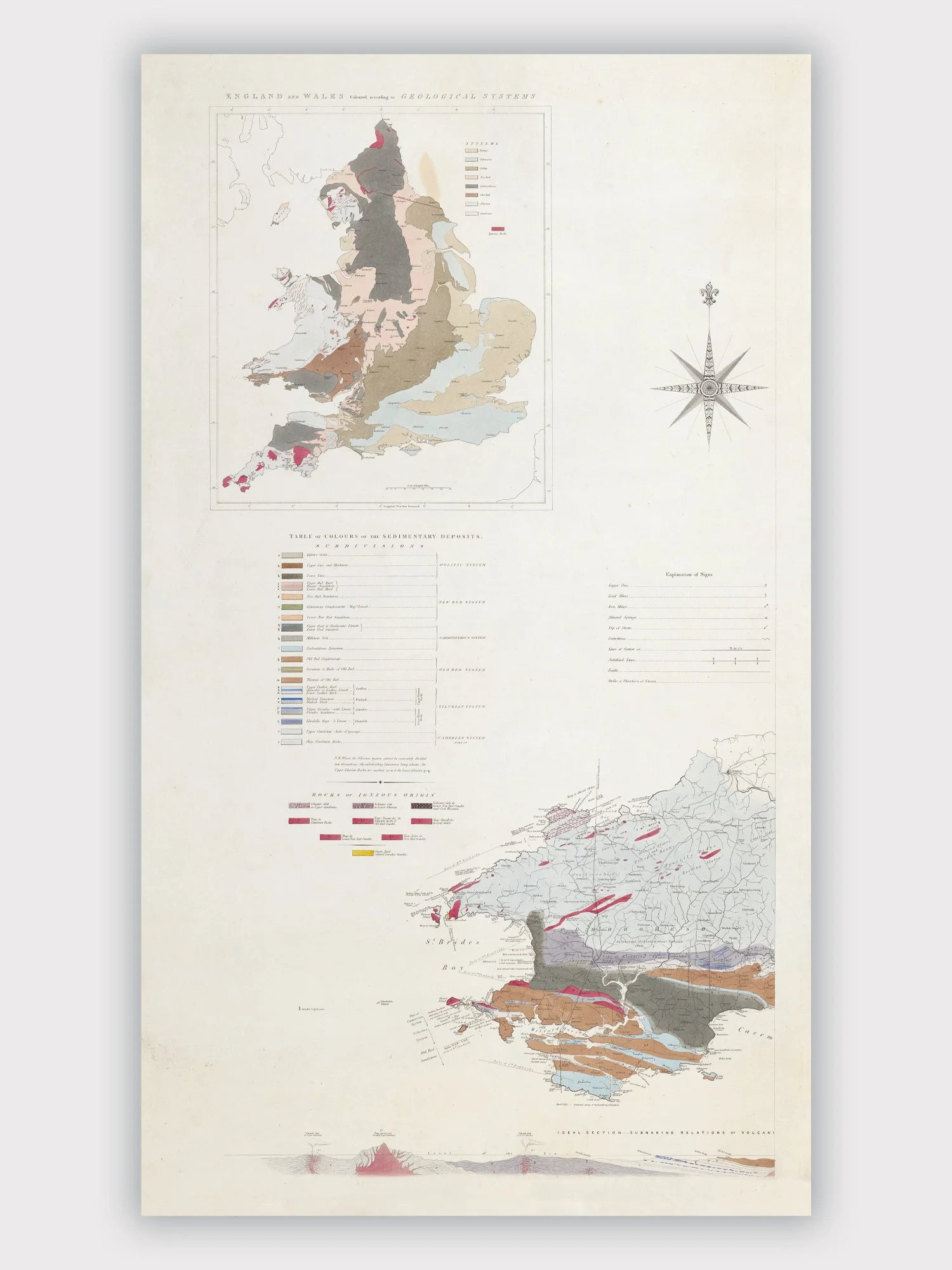 Silurian Map print left-most print.