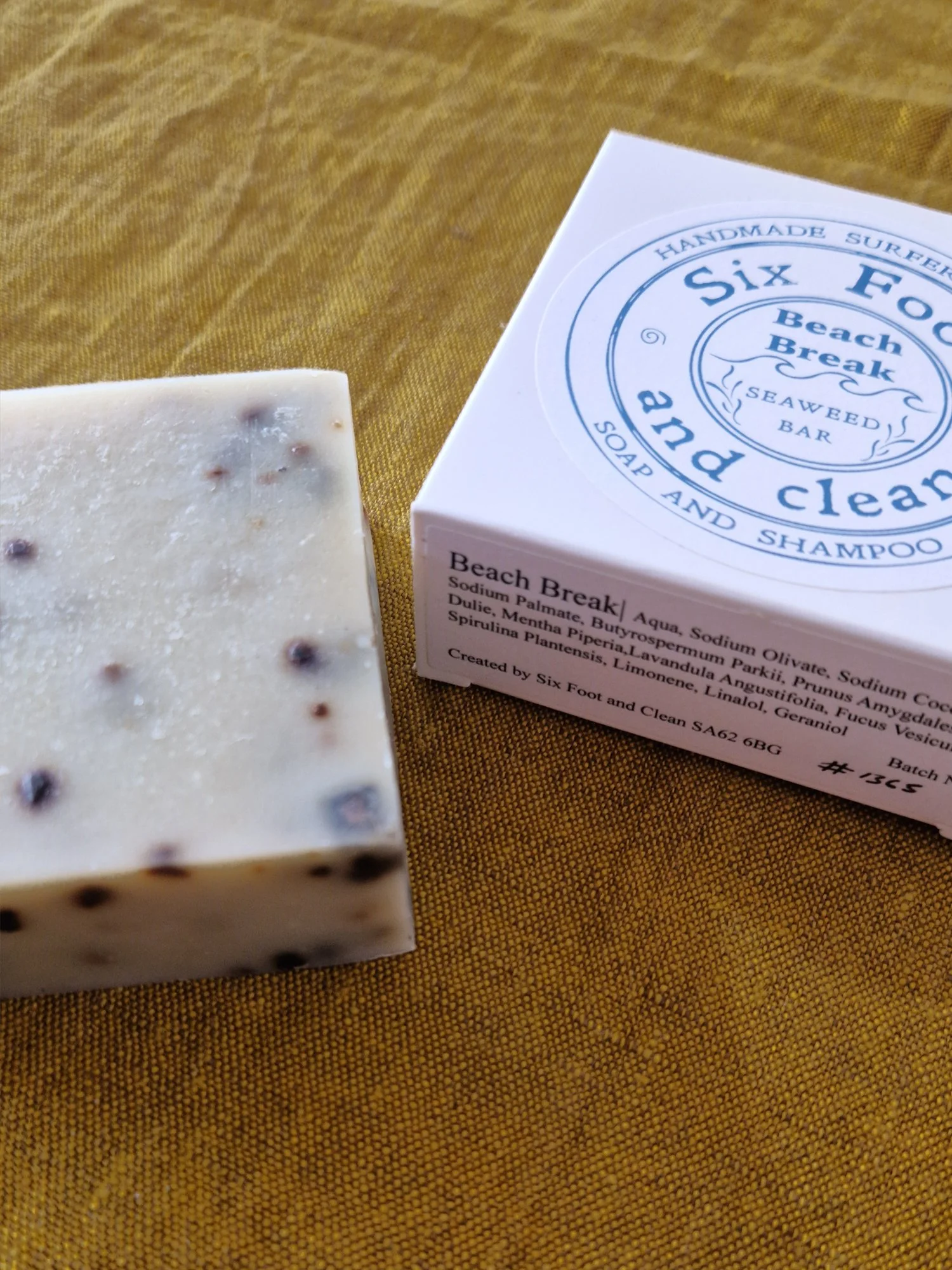 Six Foot and Clean seaweed soap.