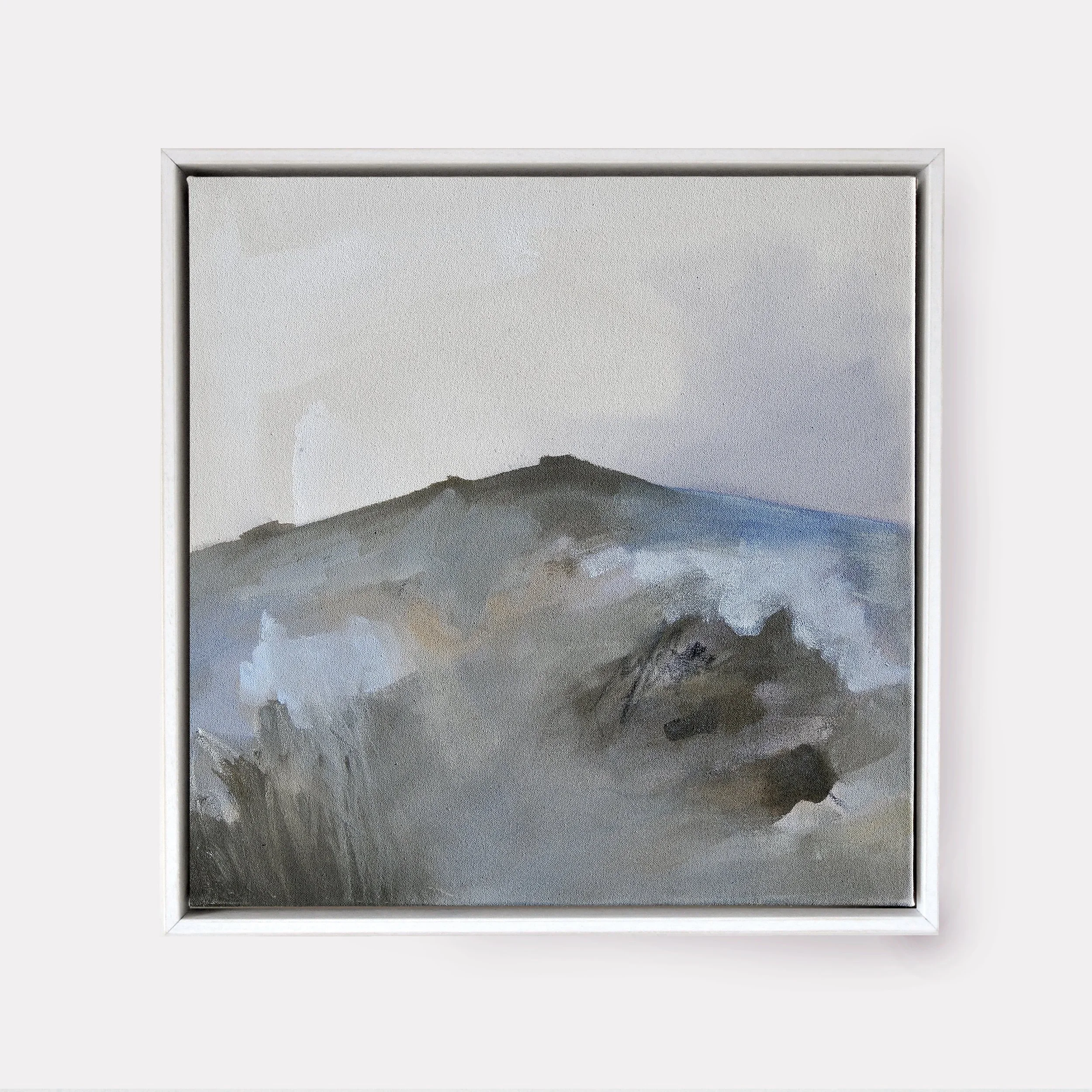 Painting of pale sky over Carningli Mountain