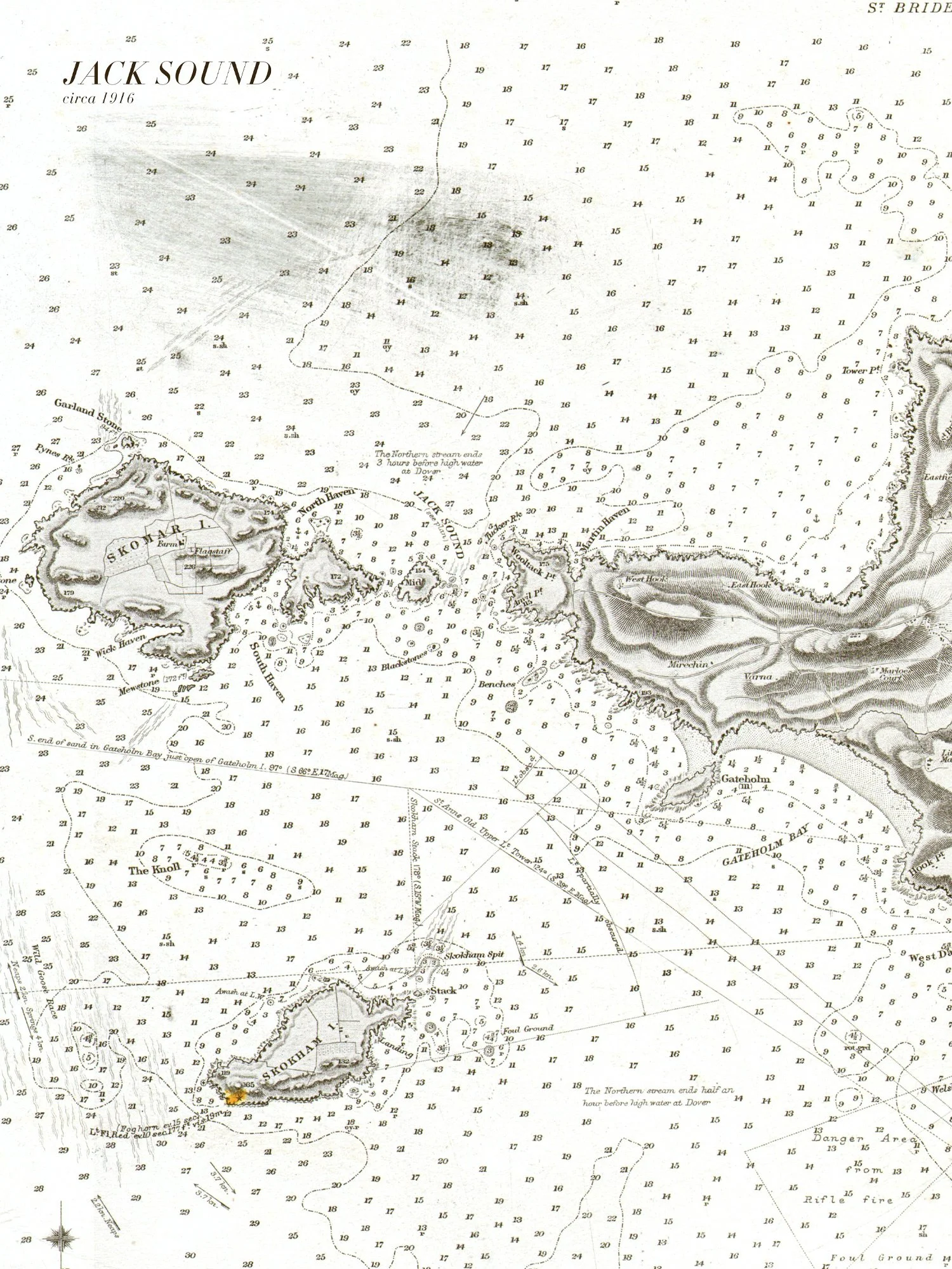 Jack Sound Nautical Chart print