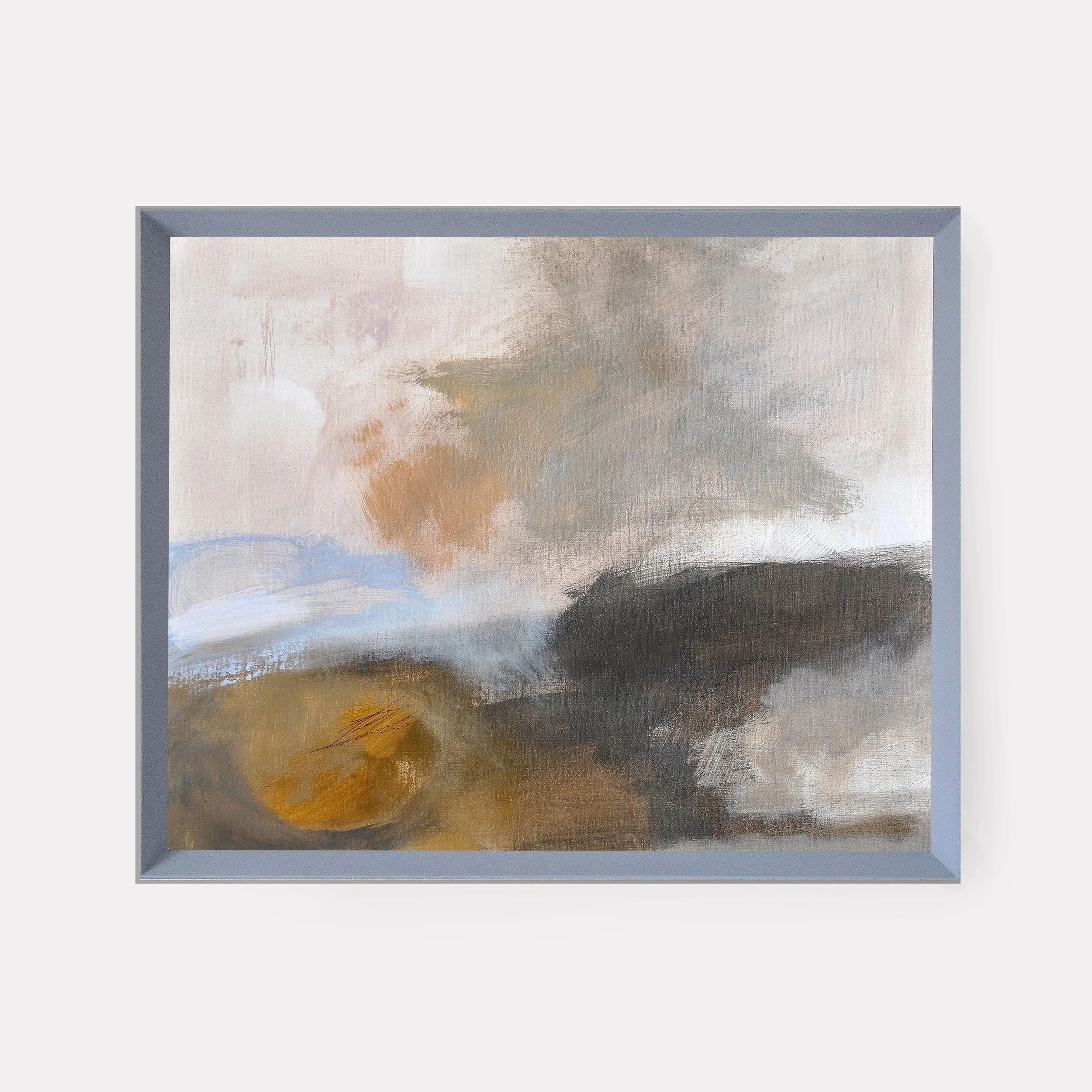 Painting of moody Pembrokeshire sky over a mountain setting