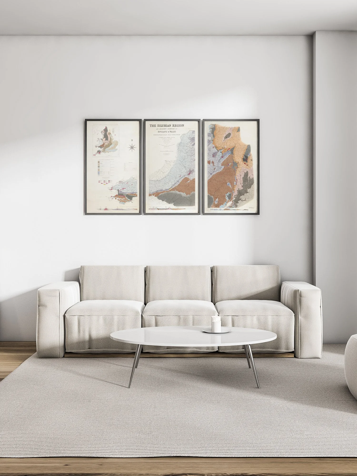 The Silurian region and adjacent counties of England & Wales Map prints