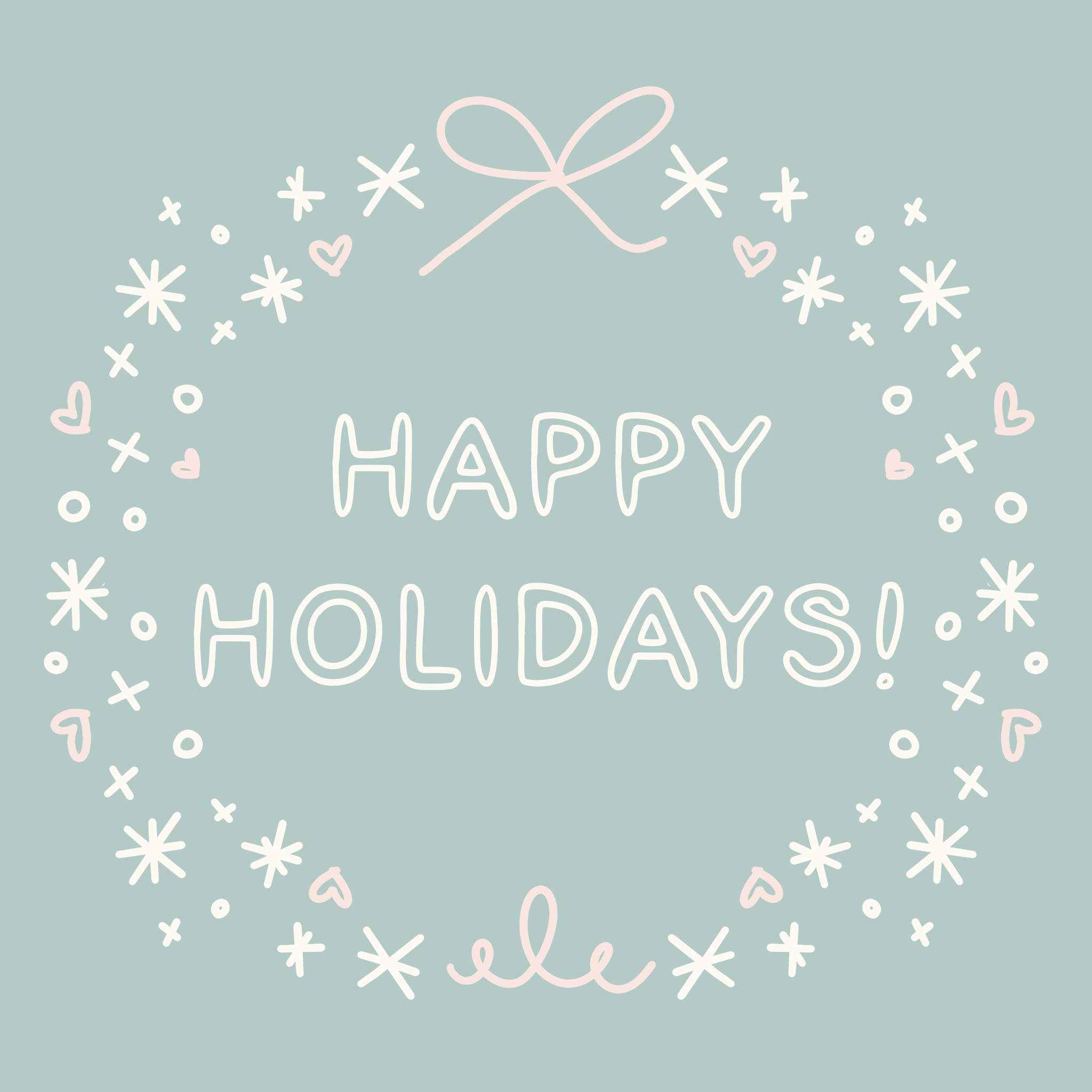 Happy Holidays GIF – Pastel Wreath