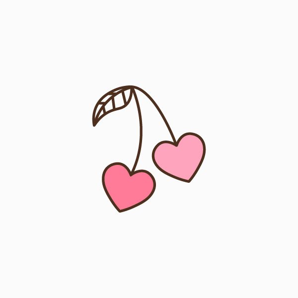 Cherry Hearts Icon — TADMINT — Design Resources and Merchandise