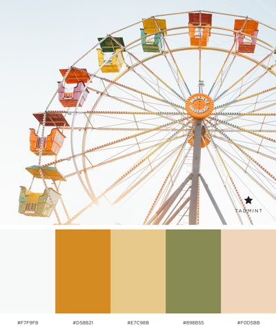 pastel colors inspired by a ferris wheel