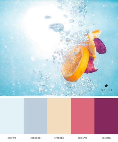 pastel colors inspired by fruit