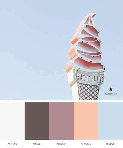 pastel colors inspired by an ice cream sign