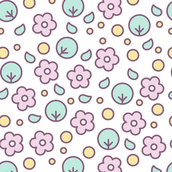 Floral Seamless Pattern With Cute Pastel Flowers — TADMINT