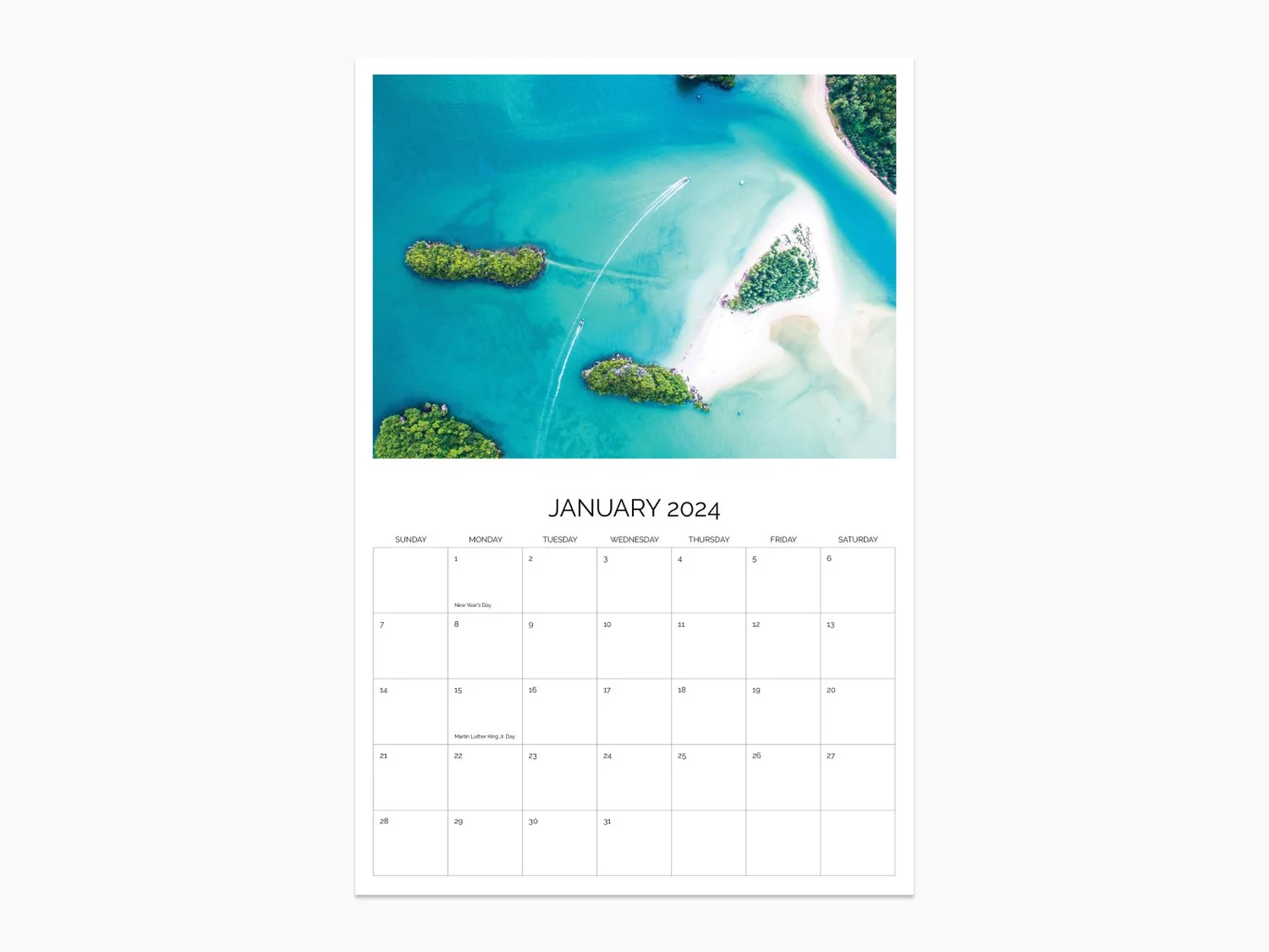InDesign Calendar Template 13"x9" 2024 — TADMINT — Design Resources and  Merchandise for Creatives