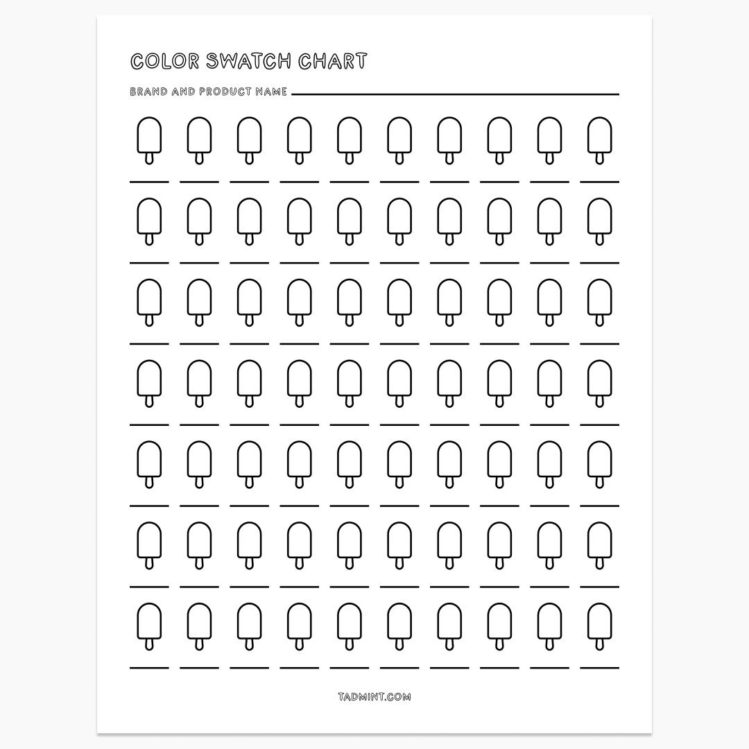 popsicle color swatch chart