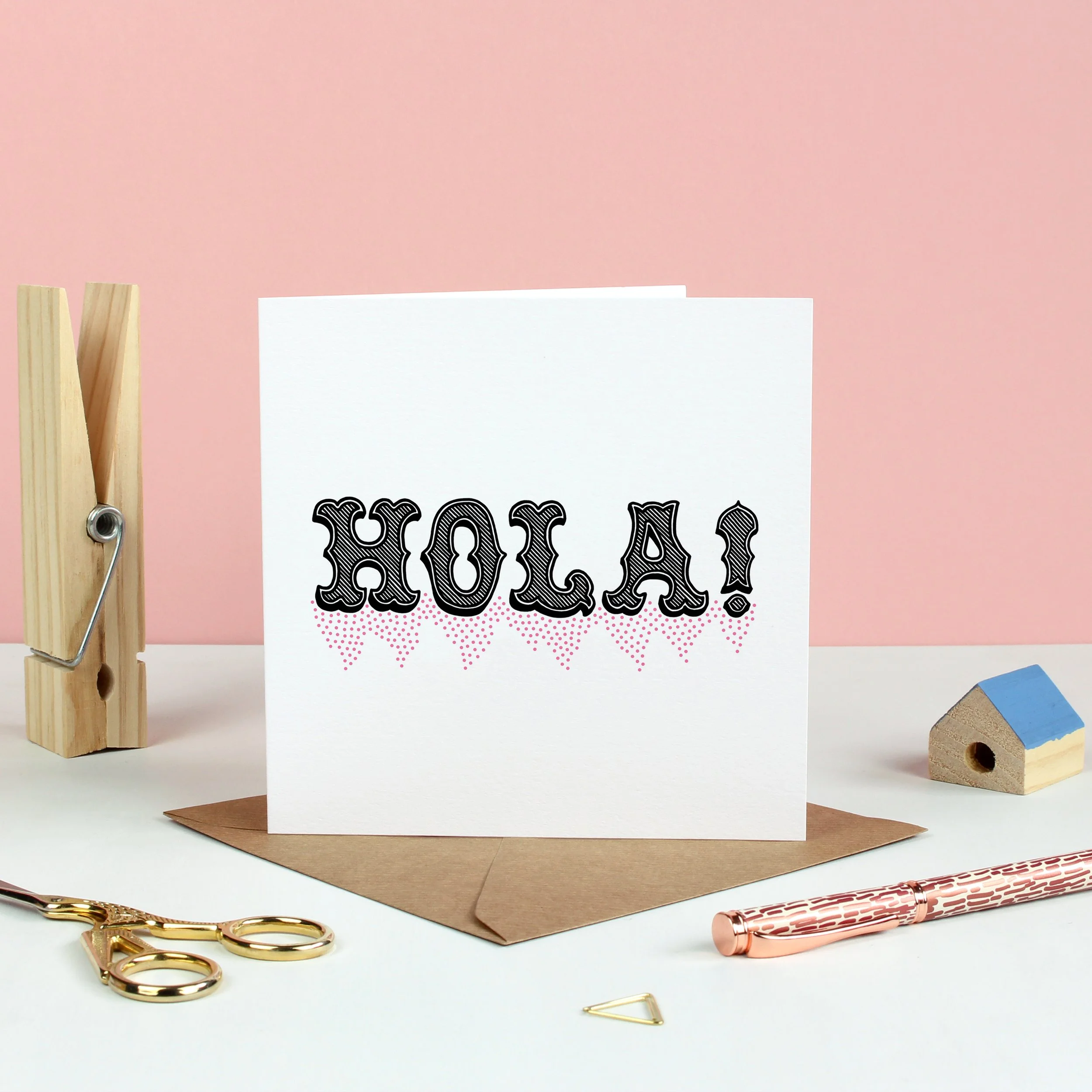 Hola Greetings Card