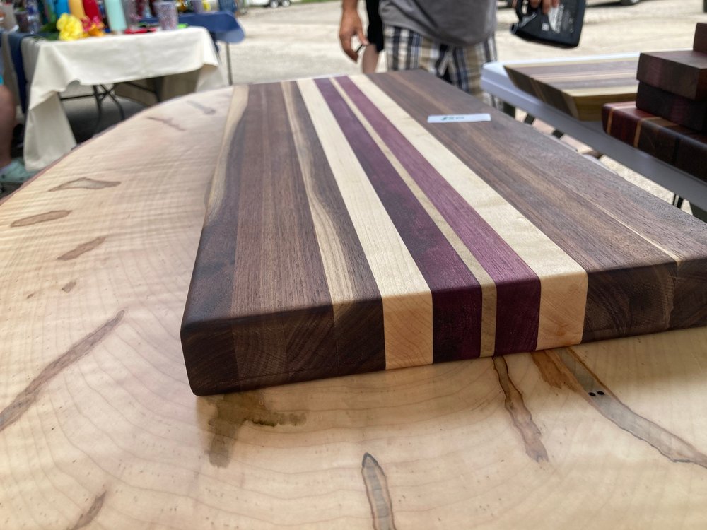 Handmade Hard wood small cutting board 8 x 7 Walnut Hard Maple Cherry