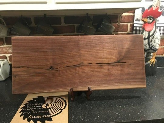 18x10" Walnut Cutting Board w/ personalization | Stumps Custom Wood