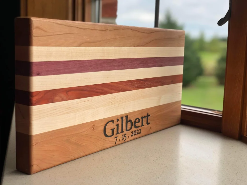 Personalized Name & Date Cutting Board | Stumps Custom Wood