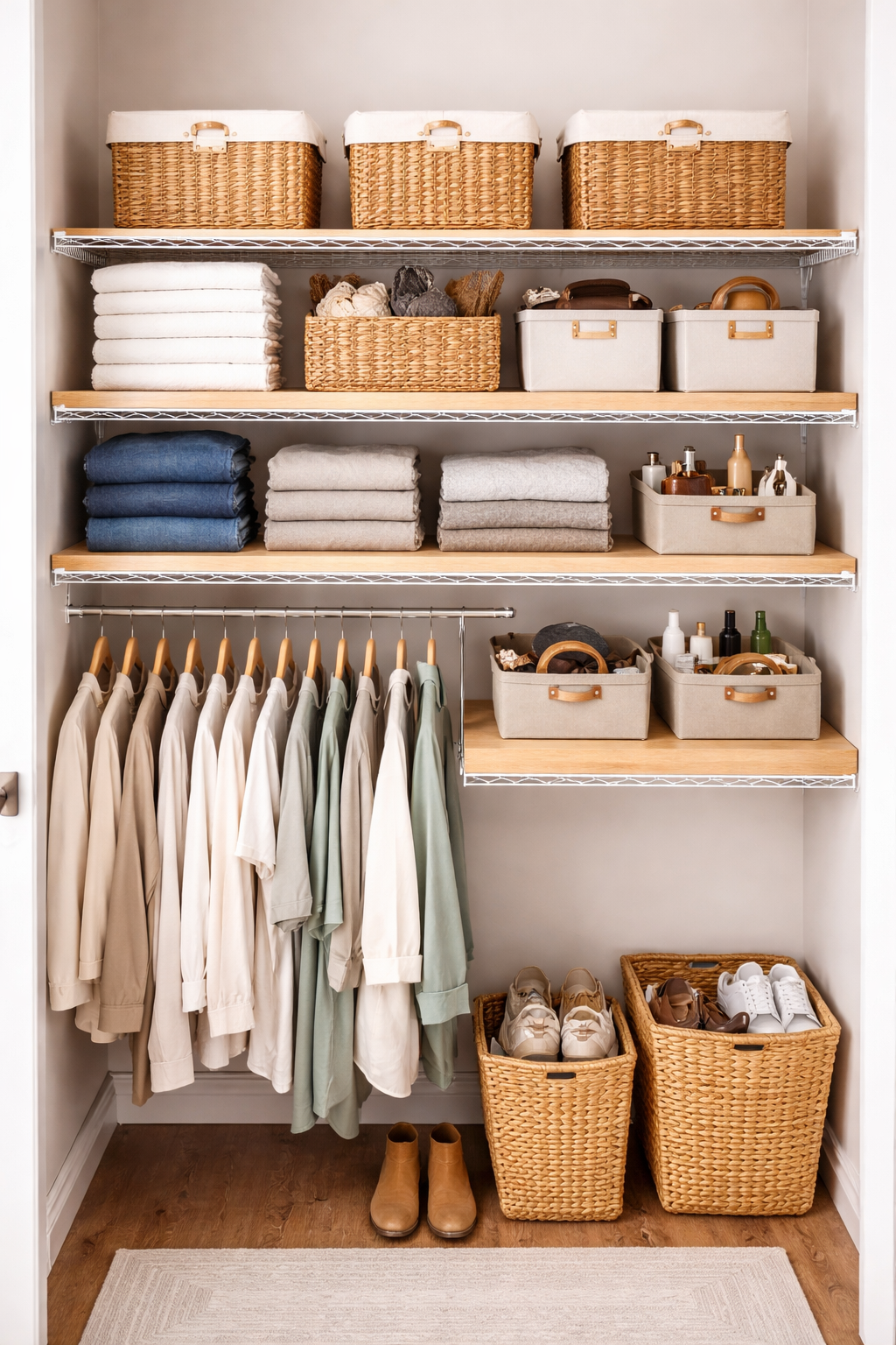 The Best Way to Organize a Closet With Wire Shelving
