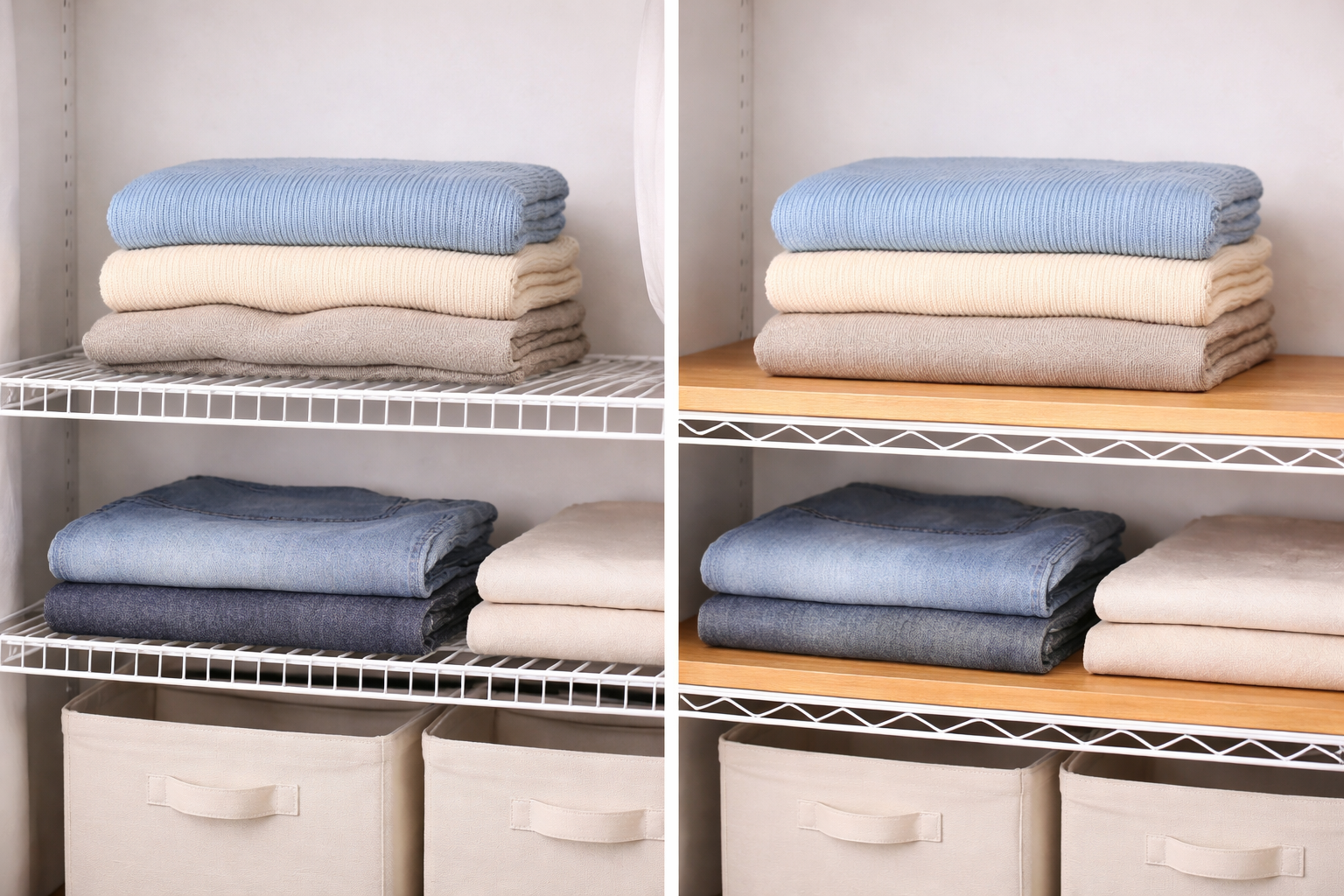 How to Store Clothes on Wire Shelves Without Damaging Them