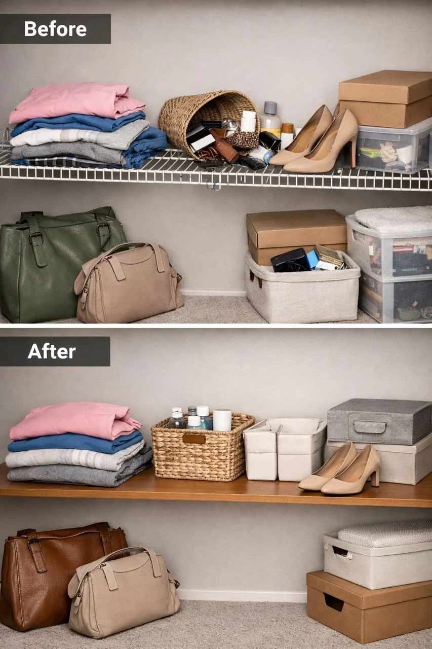 Why Wire Shelving Ruins Your Closet Organization (And How to Fix It)