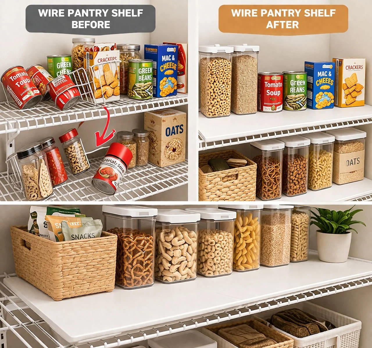 How to Make Wire Pantry Shelves More Functional