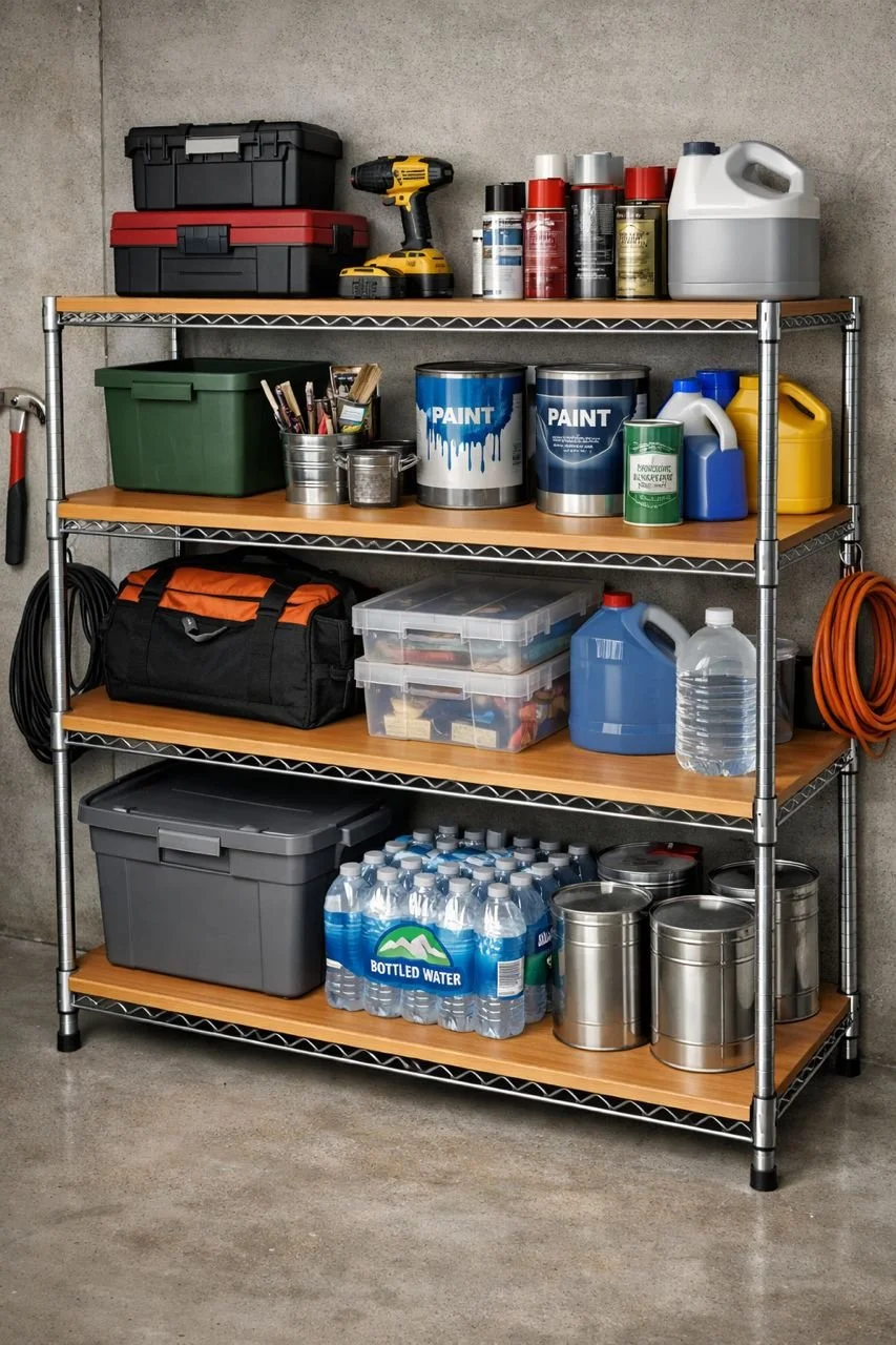 How to Cover Wire Shelves in a Garage for Better Storage