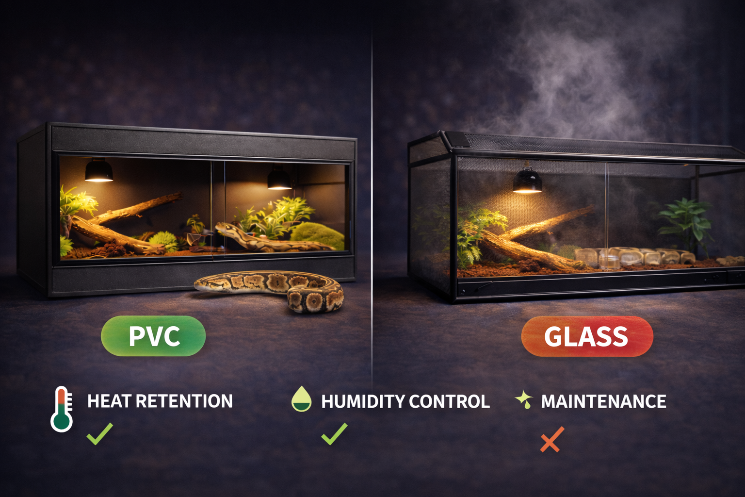 Are pvc  reptile enclosures Better than tanks 