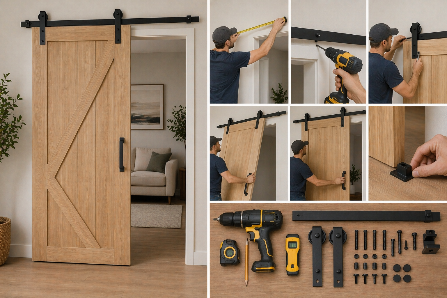 Can You Install a Barn Door Without Professional Help?