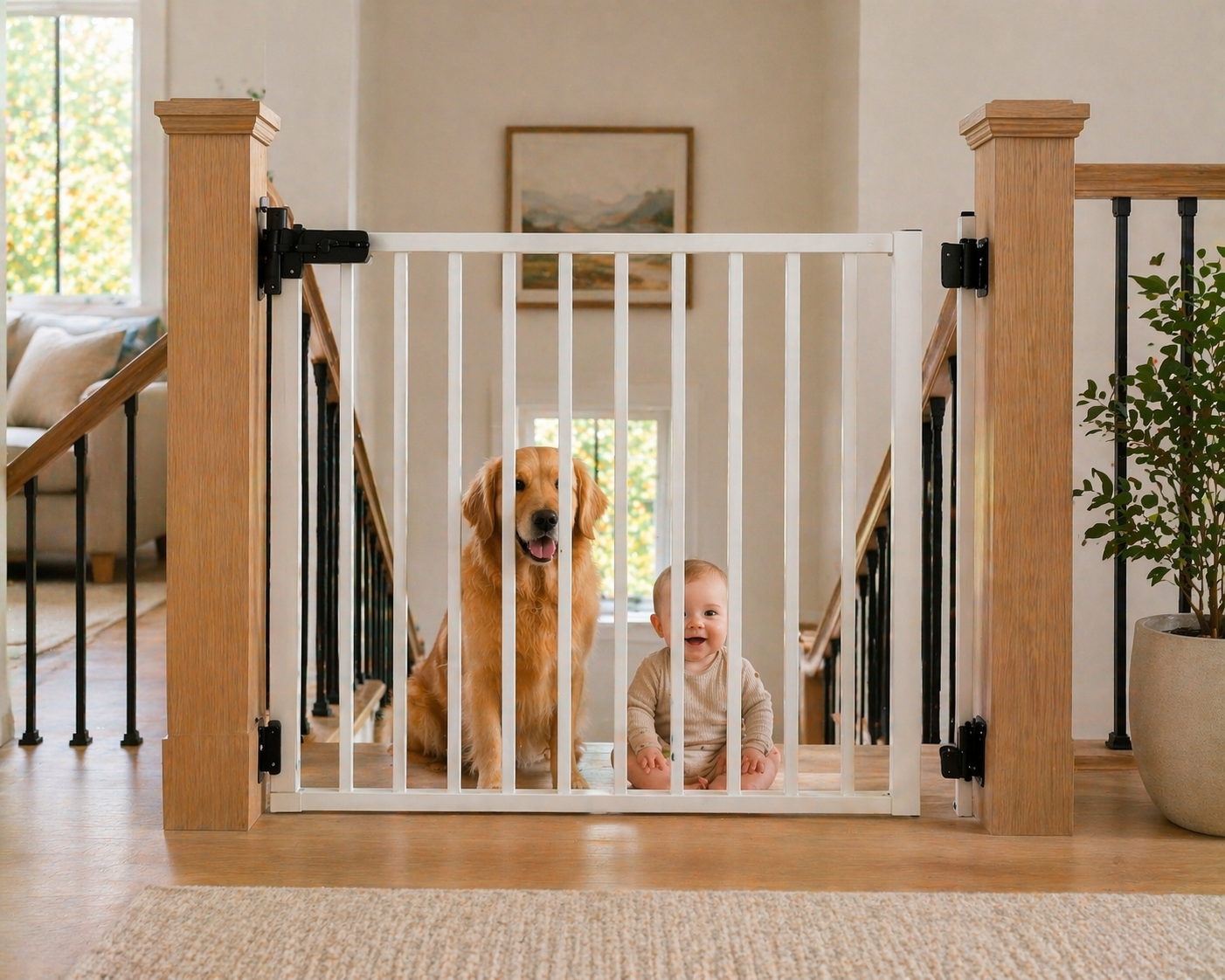 What Is the Safest Gate for Pets and Babies on Stairs?