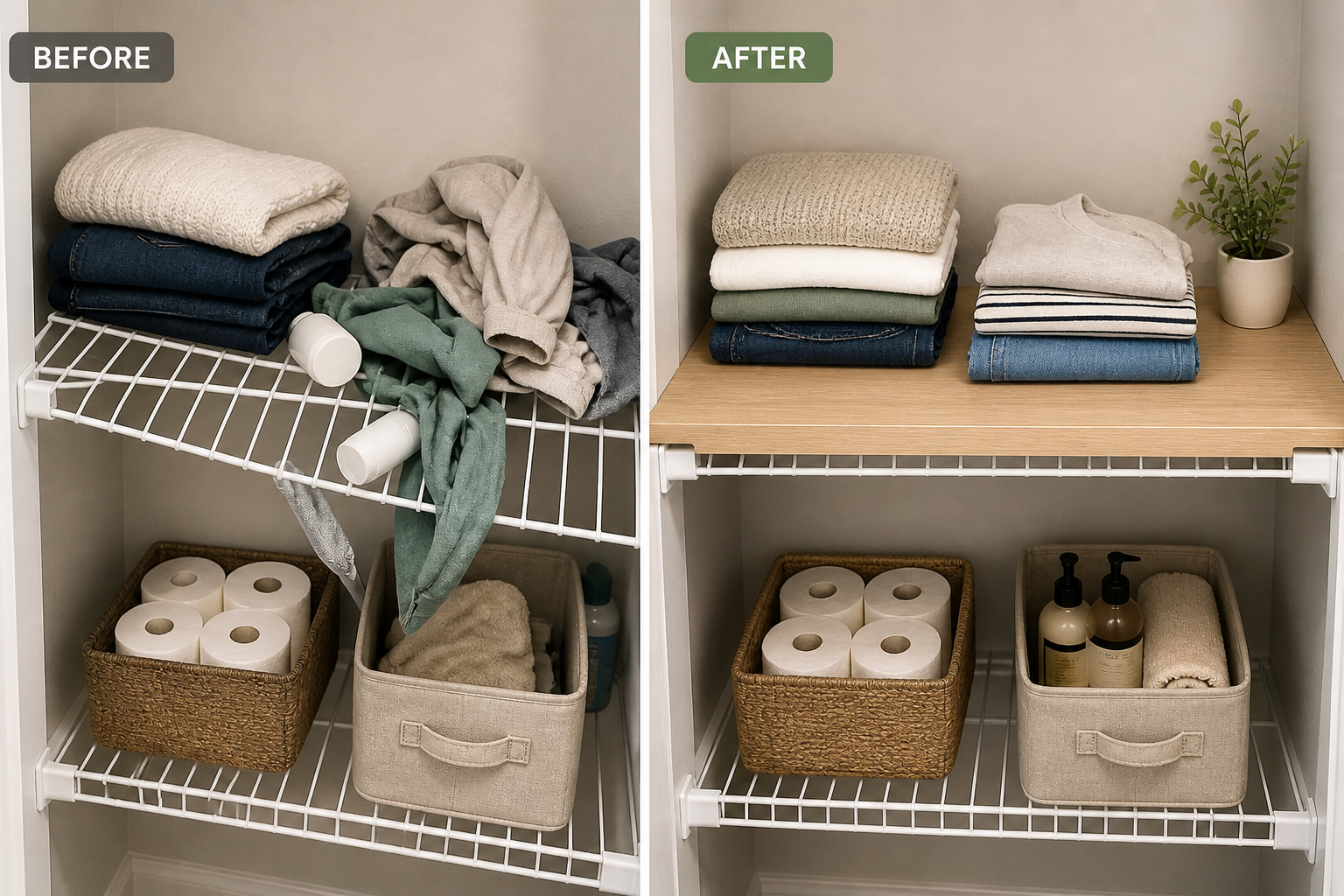 How to Stop Items From Falling Through Wire Shelves