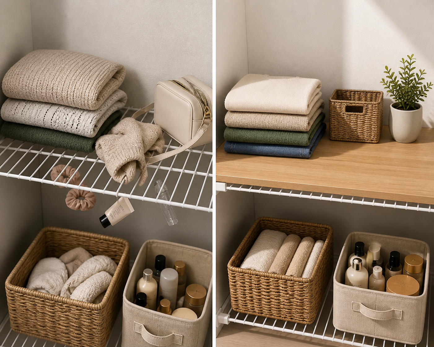 What to Put Over Wire Shelving to Make It Functional