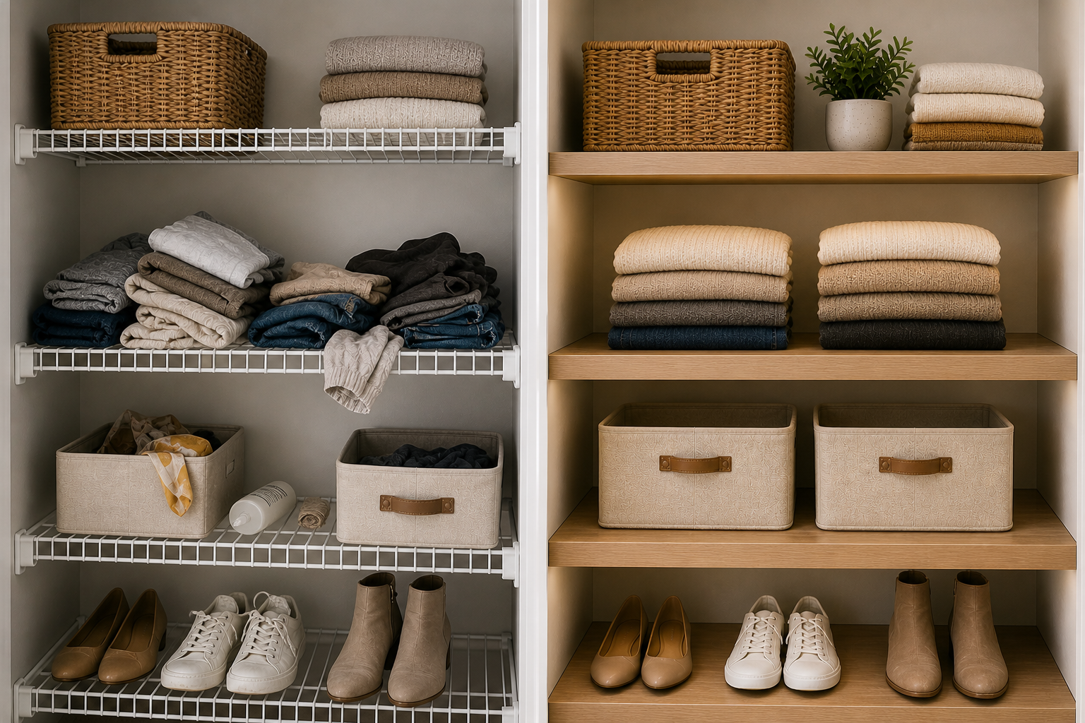 How to Turn Wire Shelves Into Solid Storage Surfaces