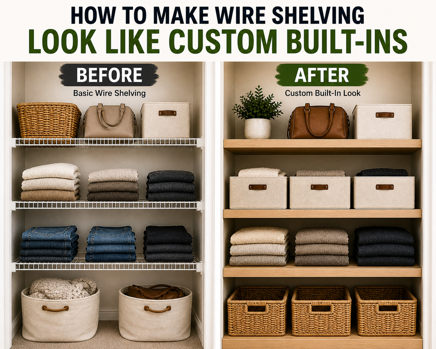 How to Make Wire Shelving Look Like Custom Built-Ins