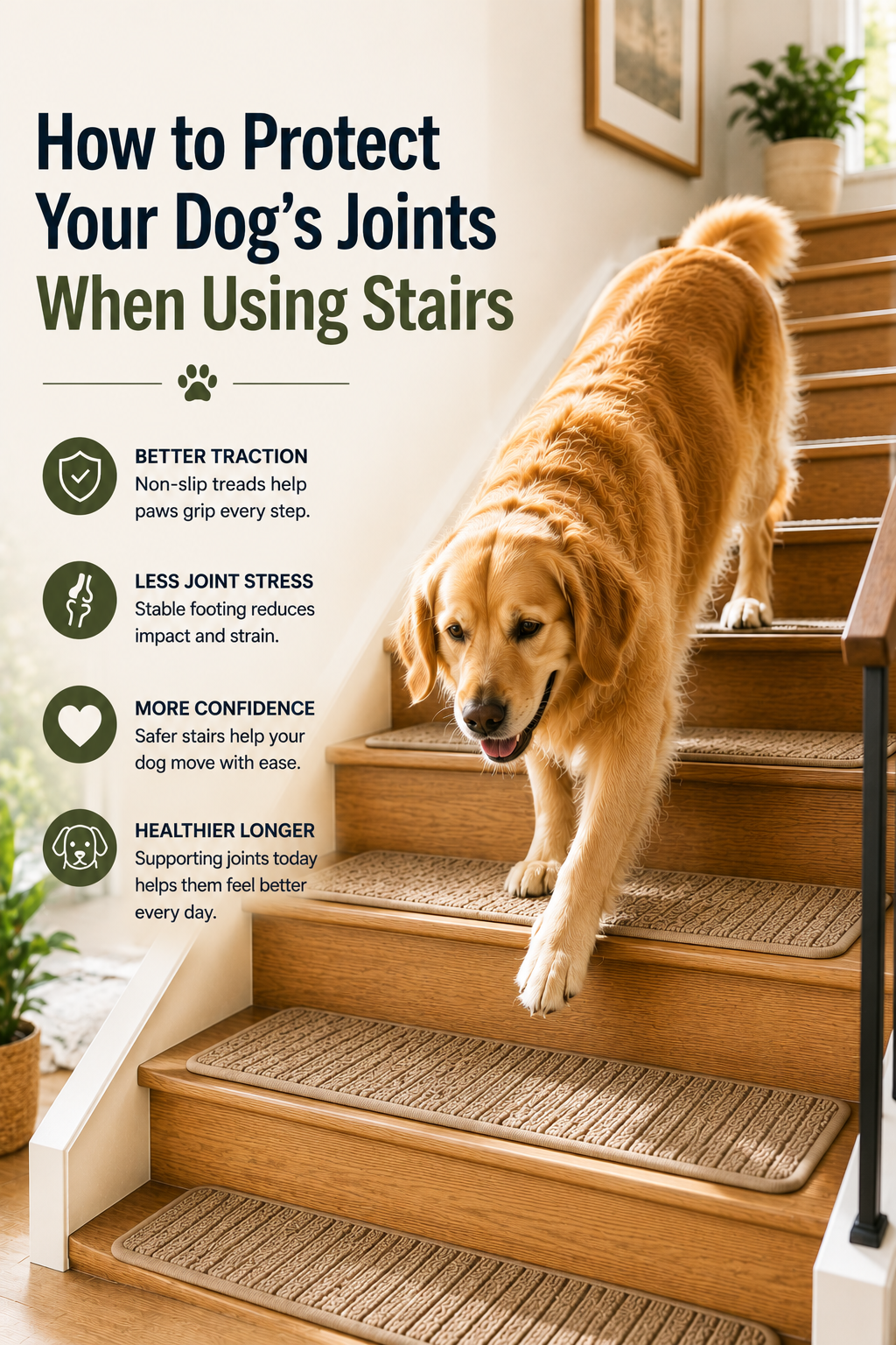 How to Protect Your Dog's Joints When Using Stairs