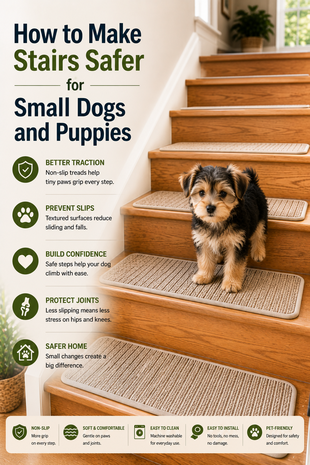 How to Make Stairs Safer for Small Dogs and Puppies