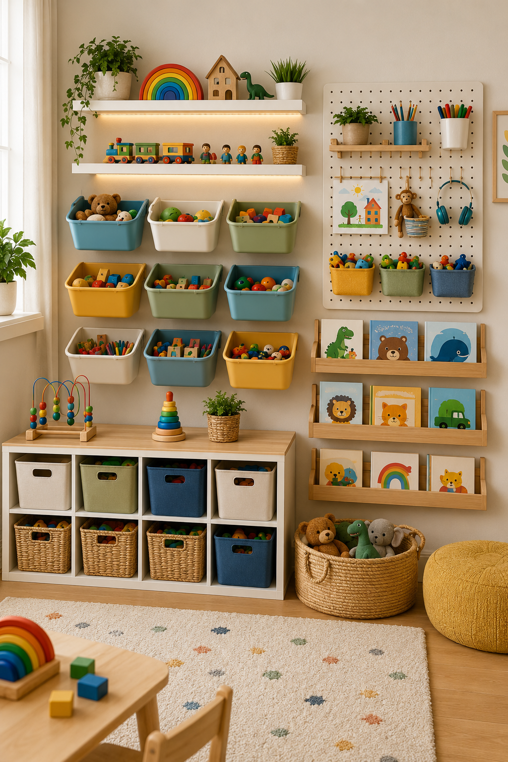 Creative Wall Storage Ideas for Kids' Playrooms