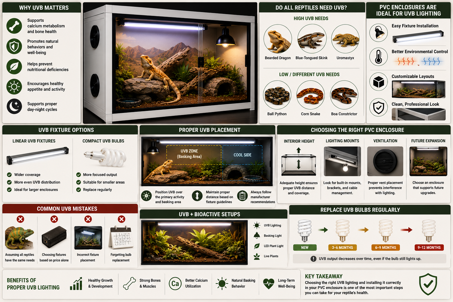 UVB Lighting in PVC Reptile Enclosures: What Buyers Should Know
