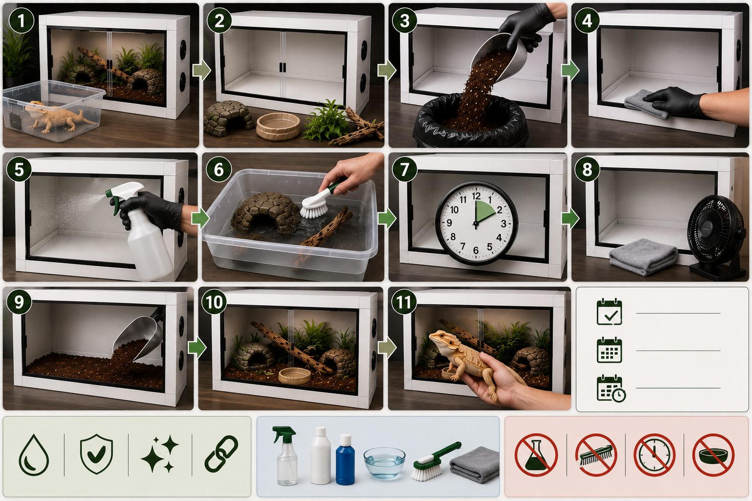 How to Clean and Disinfect a PVC Reptile Enclosure