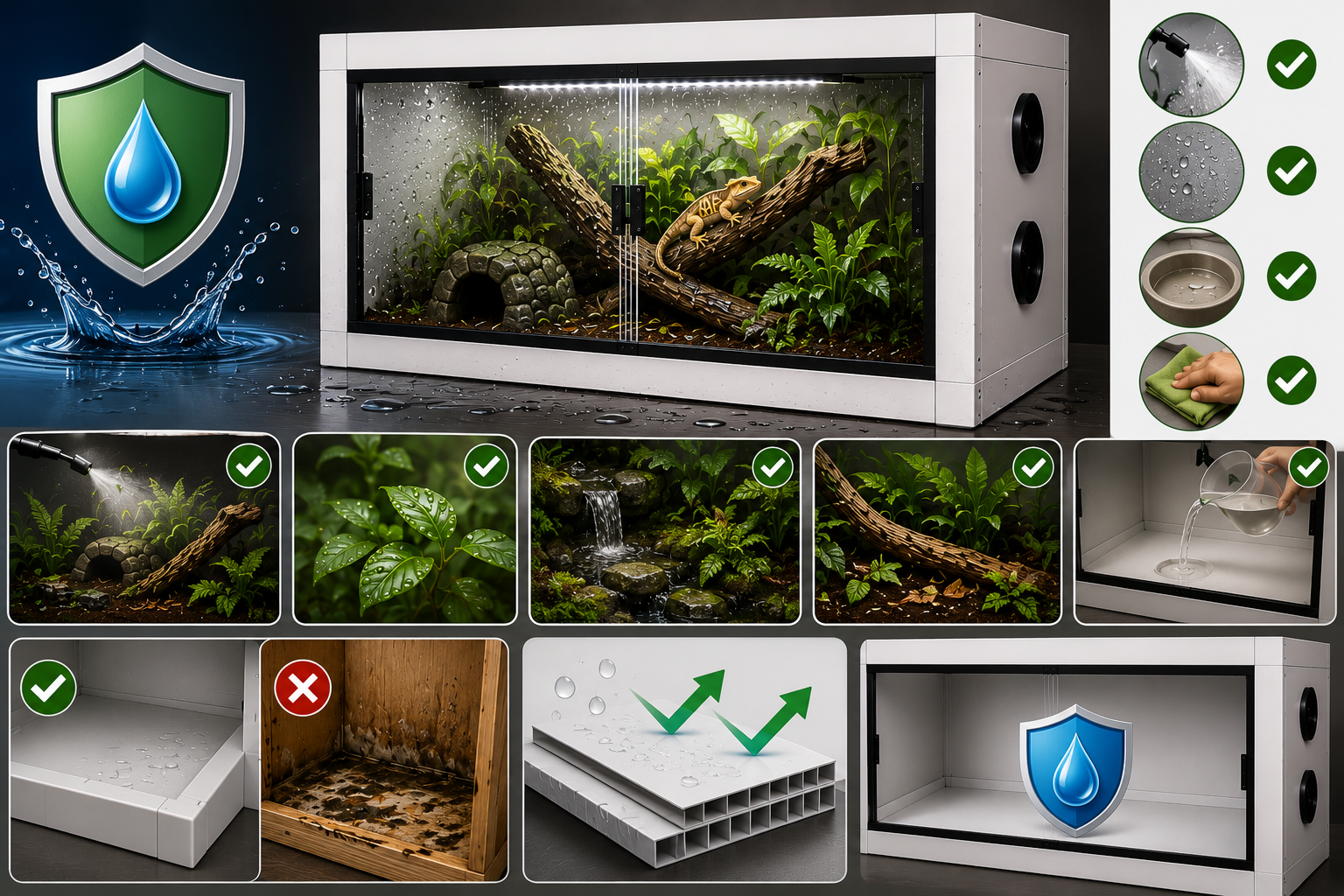 Are PVC Reptile Enclosures Waterproof?