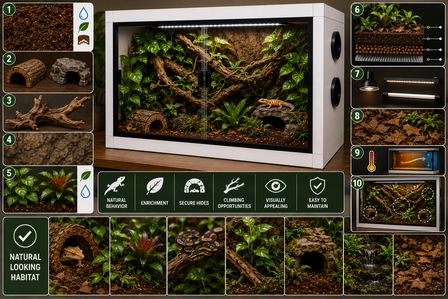 How to Set Up a Natural-Looking PVC Reptile Enclosure