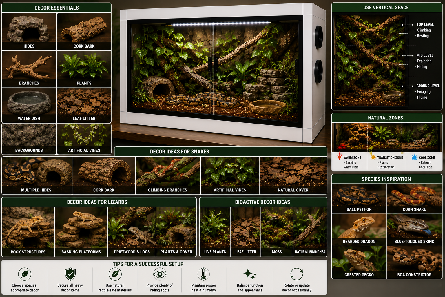 PVC Enclosure Decor Ideas for Snakes and Lizards