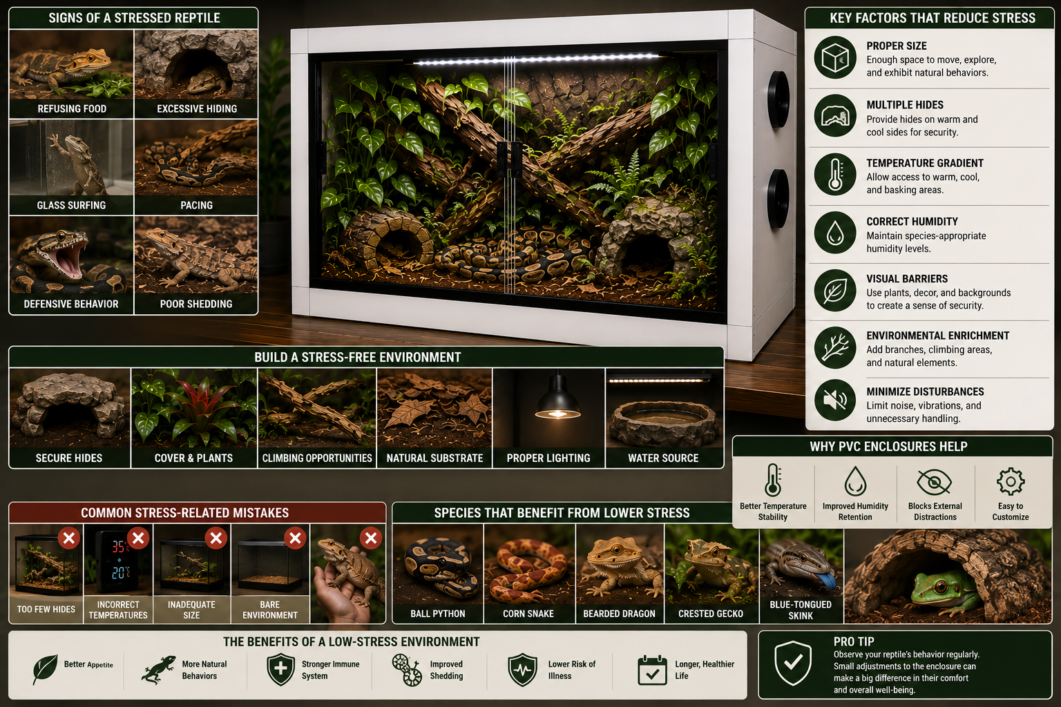 How to Reduce Reptile Stress With the Right Enclosure
