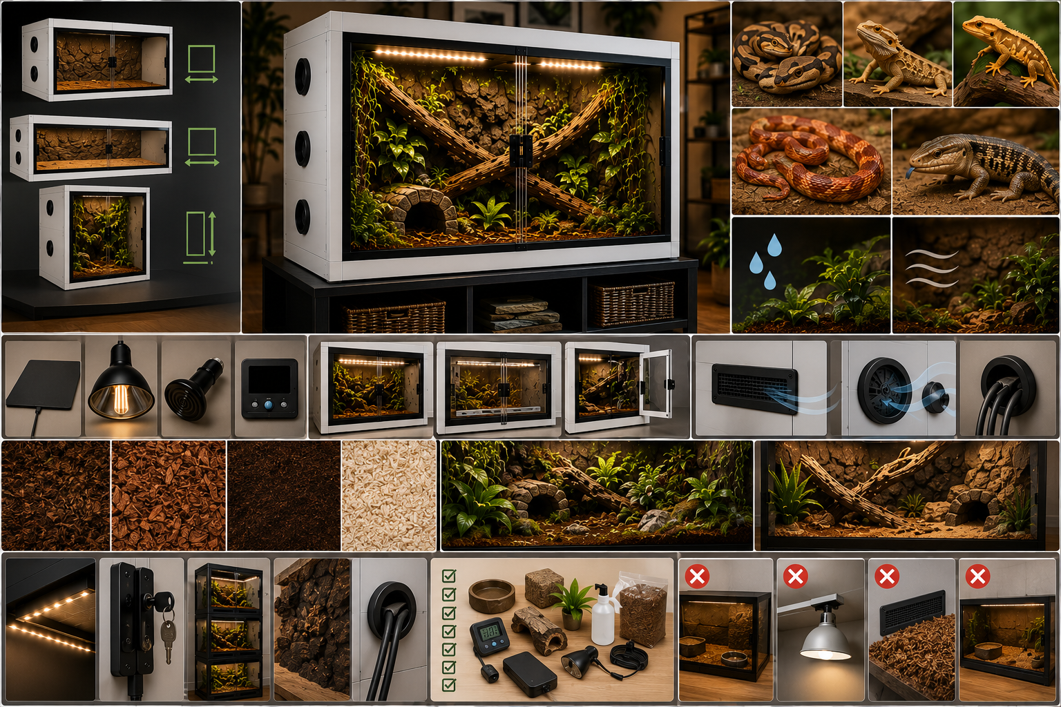 PVC Reptile Enclosure Buyer's Guide: Sizes, Species, Heat, Humidity, and Setup