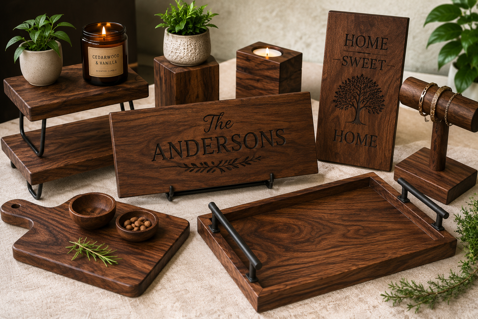 Best Wood for Custom Signs, Risers, Trays, and Display Pieces