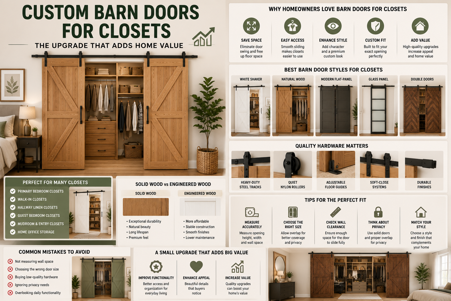 Custom Barn Doors for Closets: The Upgrade That Adds Home Value