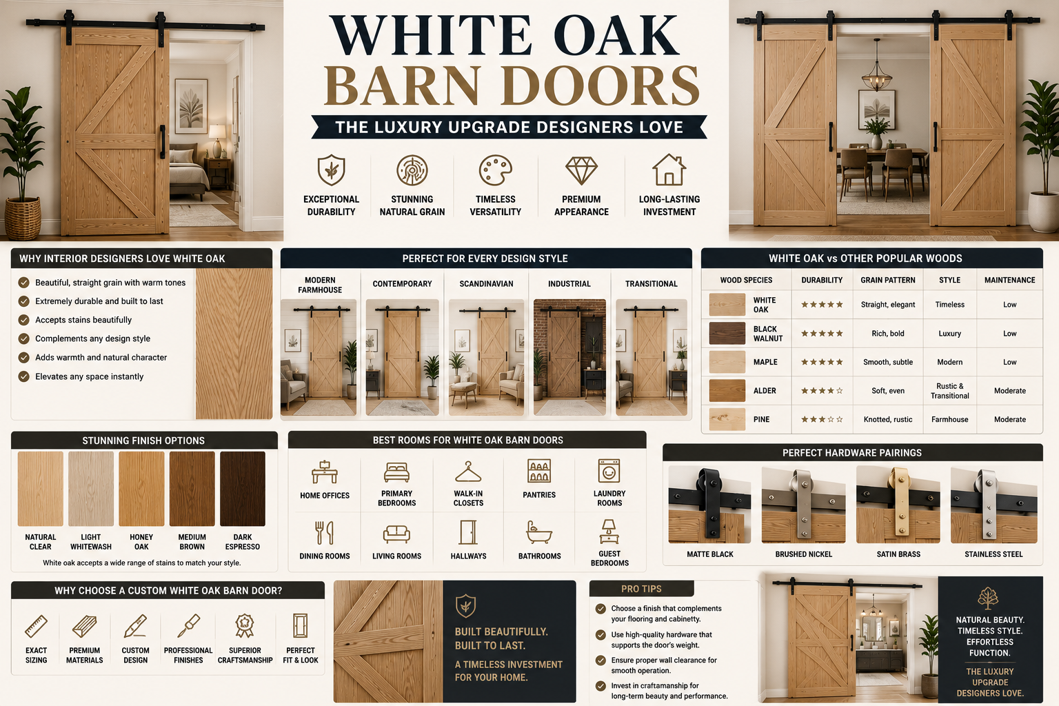 White Oak Barn Doors: The Luxury Upgrade Designers Love